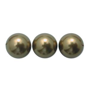 Swarovski Crystal Pearl Beads 4mm Antique Brass Pearls x10