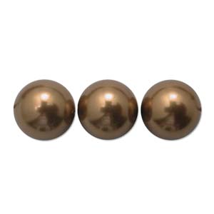 Swarovski Crystal Pearl Beads 10mm Copper Pearls x1