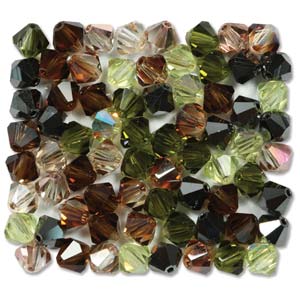 Preciosa Crystal Beads 6mm Bicone - Artistic Impression