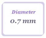 0.7mm Diameter