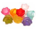 Frosted Lucite Flower Beads