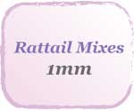 1mm Beadsmith Rattail Colour Mix Packs