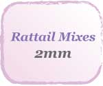 2mm Beadsmith Rattail Colour Mix Packs