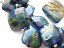 Shimmery Cushions - Ian Williams Handmade Artisan Glass Lampwork Set of 14 beads plus a 25x25mm Focal bead 