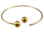 Balinese Gold Vermeil 1.5mm diameter - 65mm Adjustable Bangle -add-a-bead- Brushed Bead ends x1 