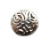 Sterling Silver Beads - 12x6mm Textured Filigree Round Coin Bead x1 