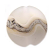 Silvered Ivory Wavy line on Etched Clear 22x9mm Button - Ian Williams - Artisan Glass Lampwork Beads - x1 