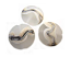 Silvered Ivory Wavy line on Etched Clear 22x9mm Button - Ian Williams - Artisan Glass Lampwork Beads - x1 