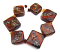 Rustic Tiles Set of 7 Artisan Glass Lampwork Beads - Ian Williams 