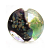 Spring Glitz - Dichroic and Raku Shards Set of 9 Lentils Artisan Glass Lampwork Beads - Ian Williams 