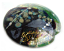 Spring Glitz - Dichroic and Raku Shards Set of 9 Lentils Artisan Glass Lampwork Beads - Ian Williams 