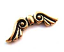 Gold tone Pewter Angel Wing Bead