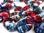 Ruby Abalone Scarabs Artisan Glass Lampwork Beads - Ian Williams 