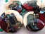 Electra Shards II 22x8mm Buttons - Ian Williams Artisan Glass Lampwork Beads 