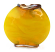 .5" Lemon Sorbet II Lentil 37mm ~ Ian Williams Handmade Artisan Glass Lampwork Pendant Bead x1