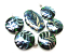 Silvered Emerald Feathers - Ian Williams Artisan Glass Lampwork Beads 