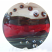 Red River Lentil 36mm ~ Ian Williams Handmade Artisan Glass Lampwork Pendant Bead x1 