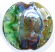 Emerald Wave 37mm ~ Ian Williams Handmade Artisan Glass Lampwork Pendant Bead x1 