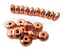 Czech Glass Rondell Disk Spacer Beads 4mm Copper Penny x50 