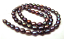 Freshwater Rice Pearl Beads 6x5mm 16" Strand - Peacock Black strand