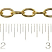 Trinity Brass Antique Gold 5.5x8mm Fine Oval Cable Chain (open link) ruler