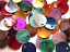 Shell Charms 12.5mm Round Dyed Mixed Colour x50 close-up