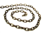Vintaj Natural Brass 5.2x7.2mm Flat Oval Link Chain (open link) per x1ft - 30cm 