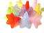 Lucite Flowers 22x22x23mm Daffodil Frosted Acrylic Bead 18g Soup Mix Closeup