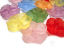 Lucite Flowers 22x20x5.5mm Pansy Frosted Acrylic Bead 14.5g Soup Mix close up