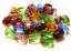 Transparent Glass Beads 12x8.5x8mm Twist Nugget - Soup Mix x28 beads  full pack 01