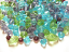 Transparent Glass Beads Bicones/drops - Soup Mix 50 grams close up