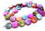 Shell Coin Button Beads 13mm - Pastel Mix 32 beads per 16" strand approx 