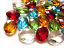 Firepolished Glass Beads 18x13mm Faceted Oval - Gemtones Mix