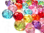 Acrylic Transparent 11.5x7mm Faceted "Crystal" Roundelle Beads 25g (x48pc) Soup Mix close up