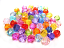 Acrylic Transparent 10x8.5mm Faceted Round Beads 25g (x52pc) Soup Mix 