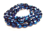 Imperial Crystal Olive Beads 8x6mm Blue Iris Metallic x72