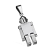 Stainless Steel Robot Mechanical Man with Chain & Bail Stamping Blank x1 