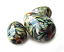 Raku on Topaz Eg Drops - Ian Williams Artisan Glass Lampwork Beads 