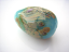 Blue Opal Raku Egg Drop - Artisan Glass Lampwork Bead - b