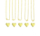 Personal Impressions, Heart, 13x14mm, Gold Plated Necklace Kit - 5pc pack