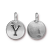 TierraCast Pewter Silver Plated Alphabet Charm, Letter Y 