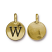 TierraCast Pewter Gold Plated Alphabet Charm, Letter W 