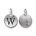 TierraCast Pewter Silver Plated Alphabet Charm, Letter W 