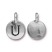 TierraCast Pewter Silver Plated Alphabet Charm, Letter U 