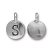 TierraCast Pewter Silver Plated Alphabet Charm, Letter S 