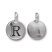 TierraCast Pewter Silver Plated Alphabet Charm, Letter R 