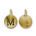 TierraCast Pewter Gold Plated Alphabet Charm, Letter M 