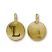 TierraCast Pewter Gold Plated Alphabet Charm, Letter L 