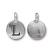 TierraCast Pewter Silver Plated Alphabet Charm, Letter L 