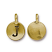TierraCast Pewter Gold Plated Alphabet Charm, Letter J 